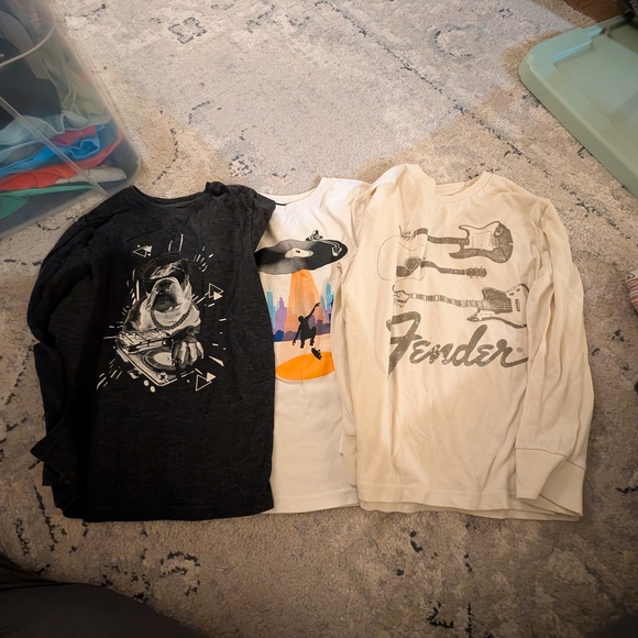 Kids Long Sleeve Graphic Tees - Set Of 3 - Picture 1 of 4